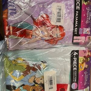 Disney Princess Pajama Set and Little Mermaid Pajama Set